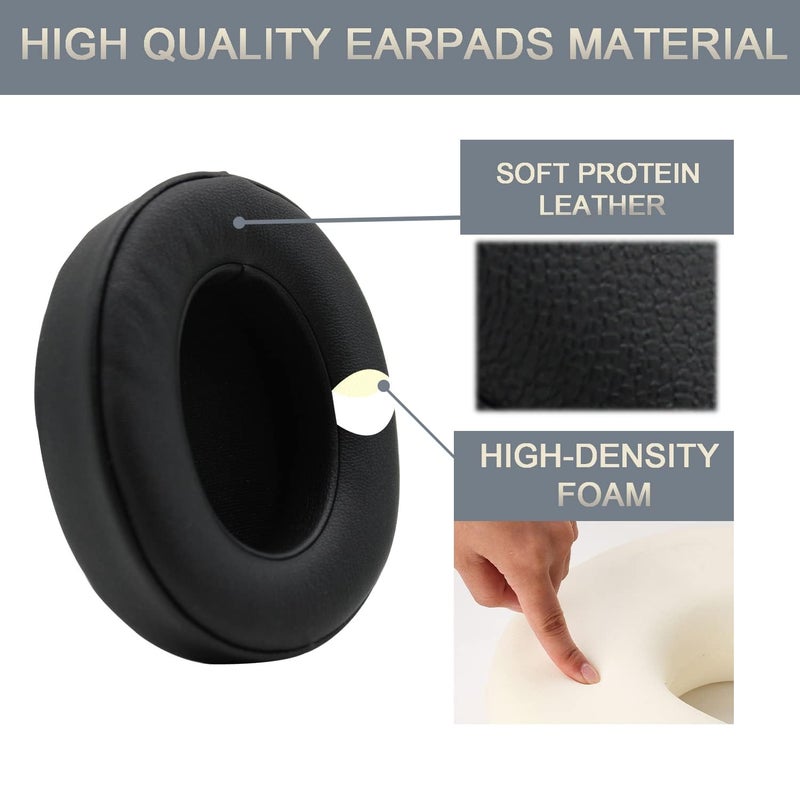 Adhiper Replacement EarPads Earmuffs Ear pad Repair Parts is Compatible with Dr. Dre Studio 2.0 Studio 3 B0500 B0501 Wired and Wireless Headphones (Black) - Image 5